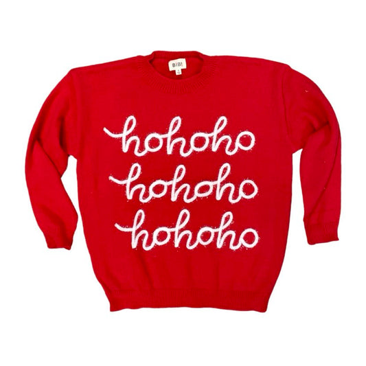 Ho Ho Ho Tinsel Script Sweater