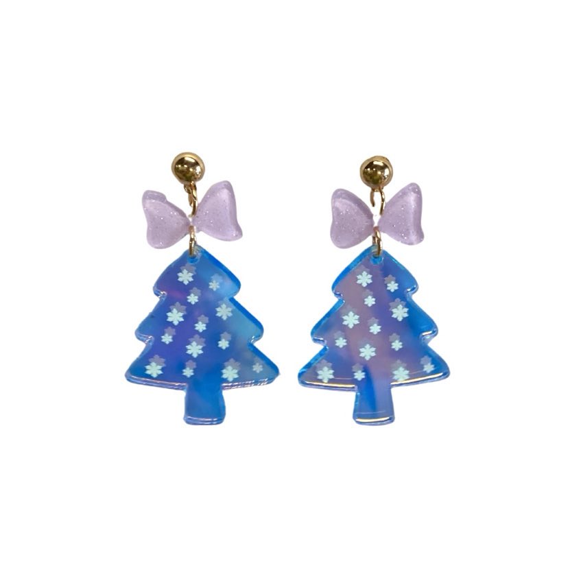 Iridescent Tree Earrings