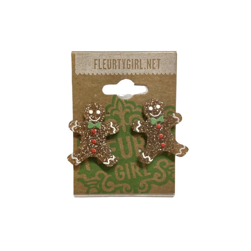 Gingerbread Stud Earrings