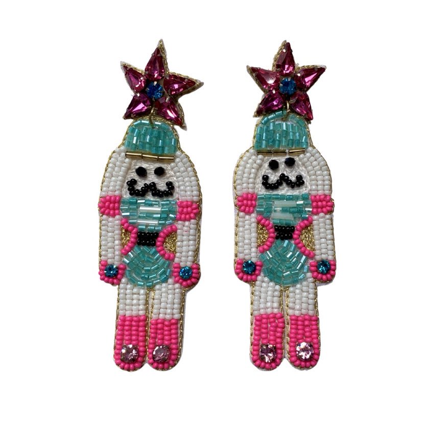 Beaded Nutcracker Earrings