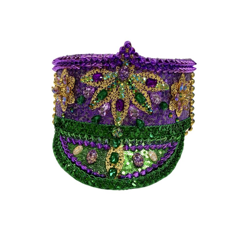 Sequin Conductor's Hat with Gems