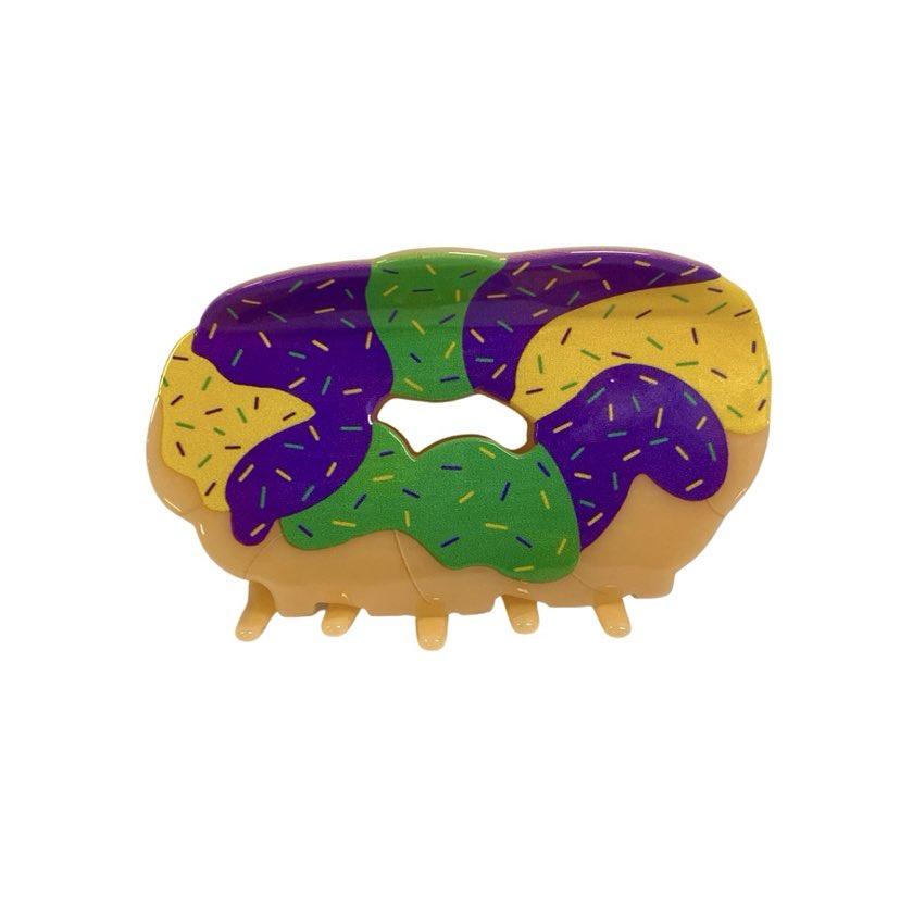 King Cake Claw Clip, Sprinkles