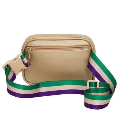 Mardi Gras Sparkle Stripe Belt Bag