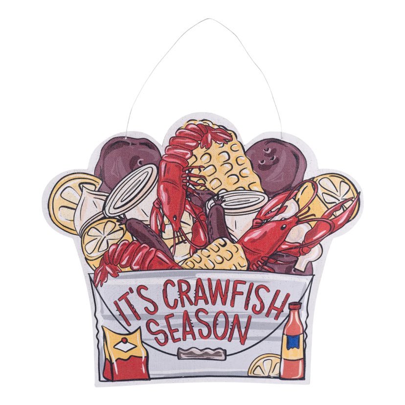 Mardi Time/Crawfish Season Reversible Door Hanger