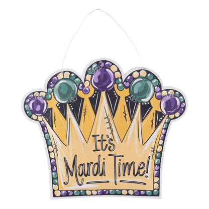 Mardi Time/Crawfish Season Reversible Door Hanger