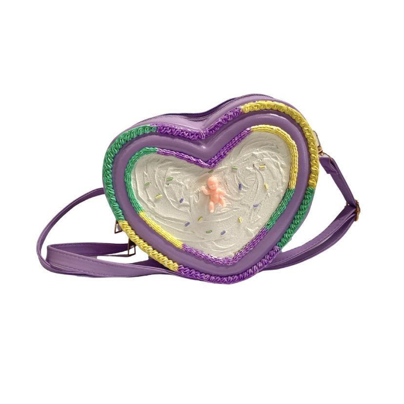 King Cake Heart Purse