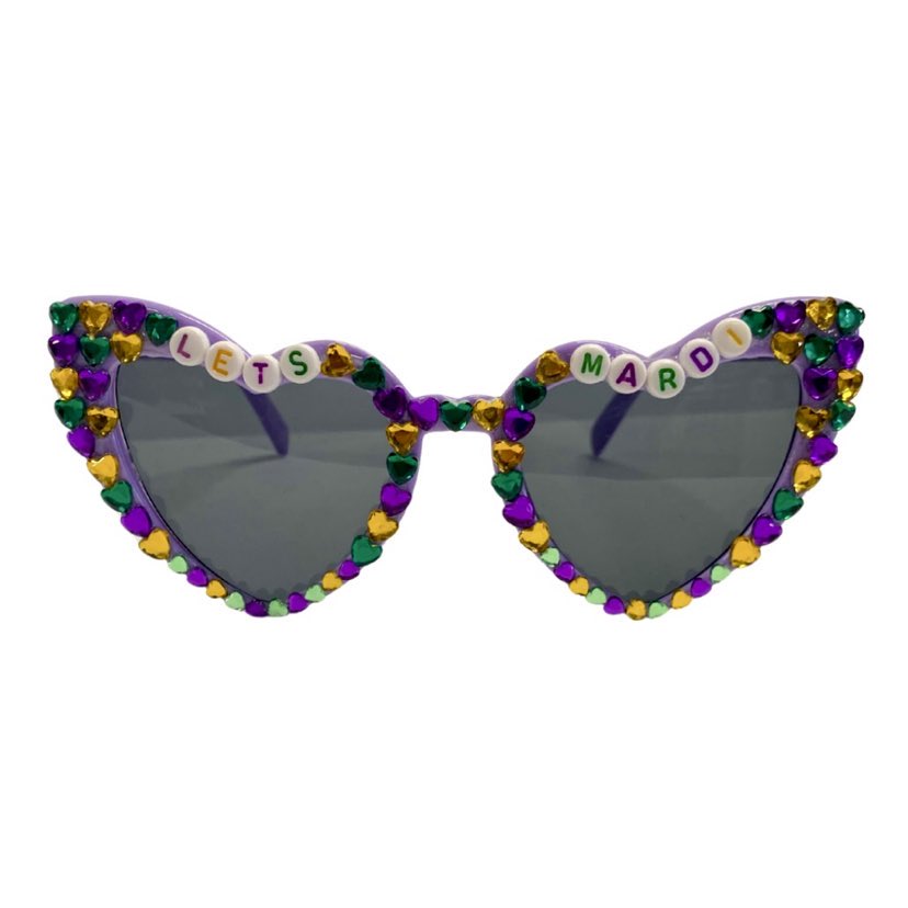 Let's Mardi Bedazzled Sunglasses