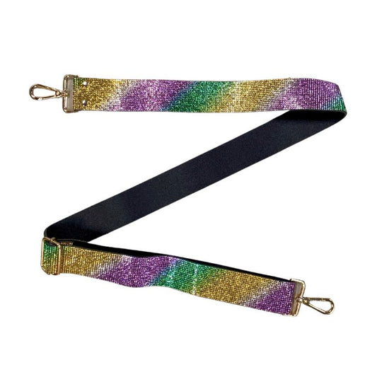 Mardi Gras Rhinestone Purse Strap