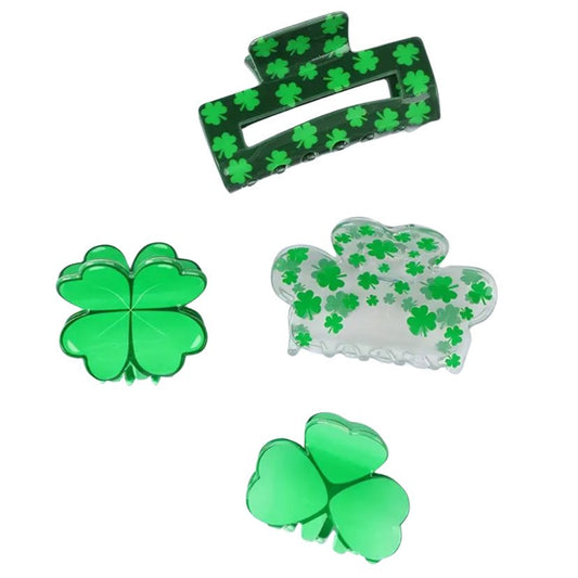 Shamrock Hair Clips