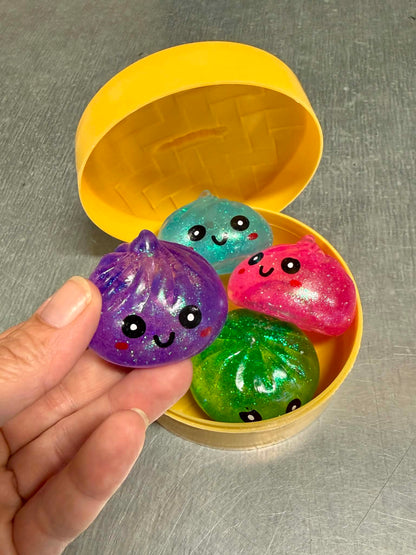 Mystery Dumpling Squishy, Mini 4 Pack