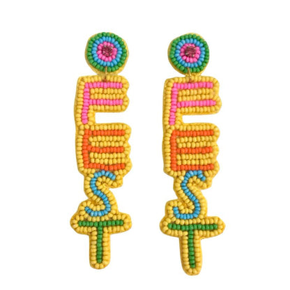 Beaded Fest Dangle Earrings