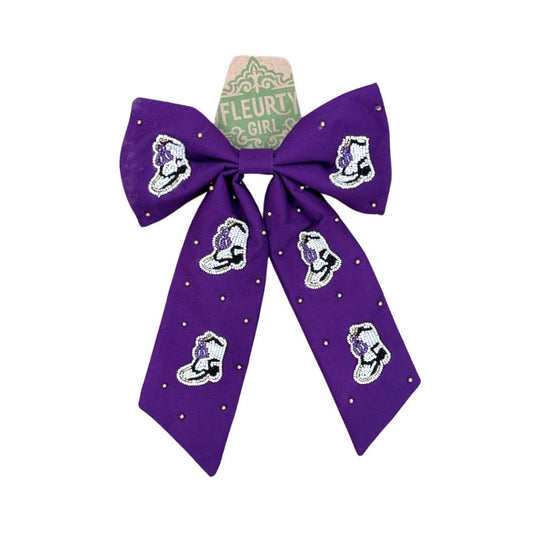 Beaded Marching Boots Hair Bow