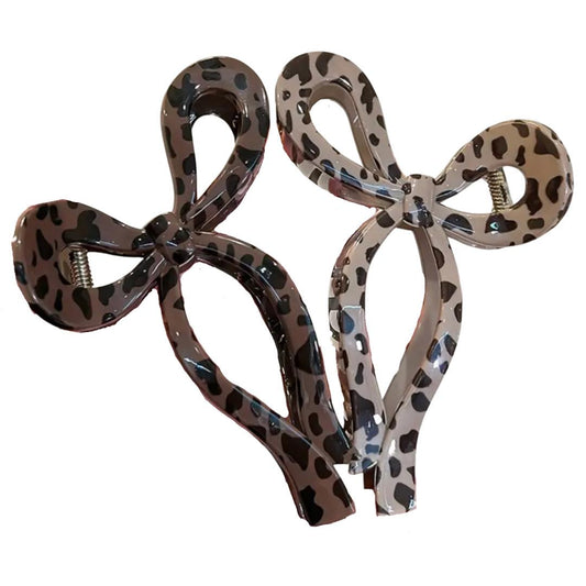 Tortoise Bow Claw Clip