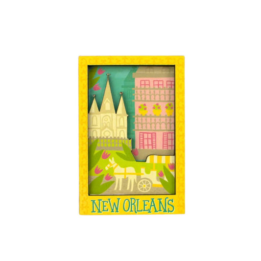 New Orleans 3D Wooden Magnet