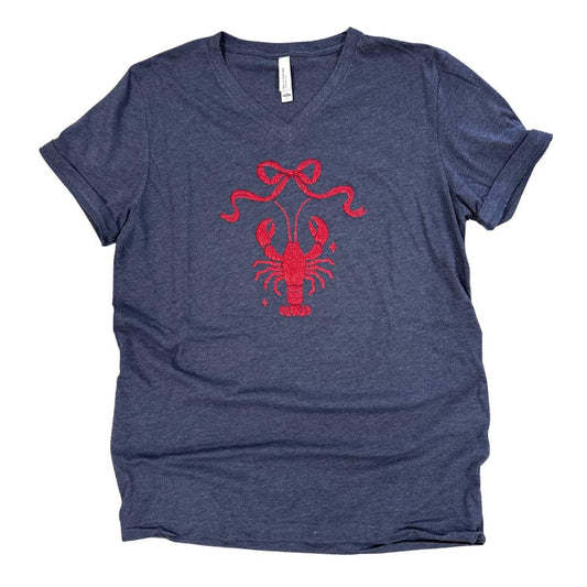 Puff Crawfish Ribbon V-neck