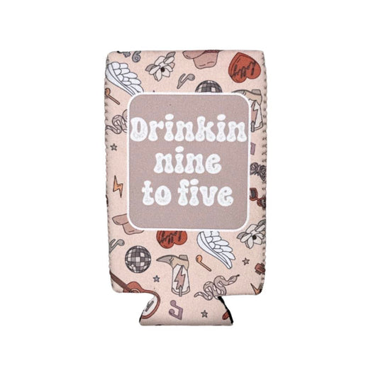Drinking Nine to Five Slim Coozie