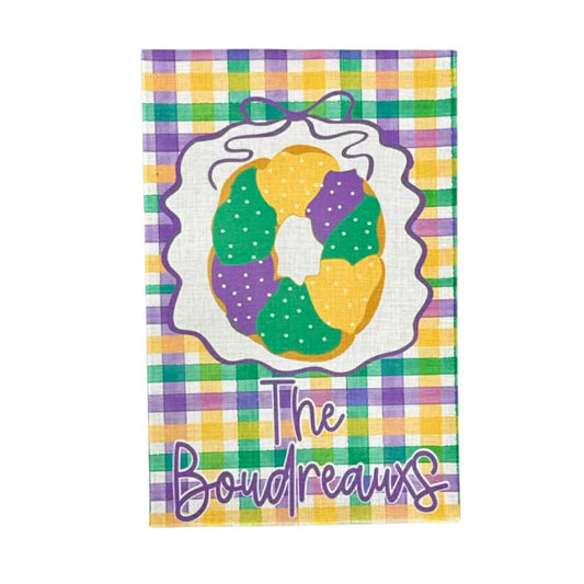 Custom Mardi Gras Plaid Flag