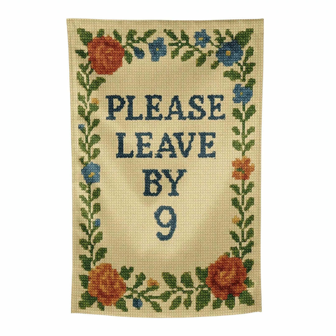 Please Leave by 9 Garden Flag