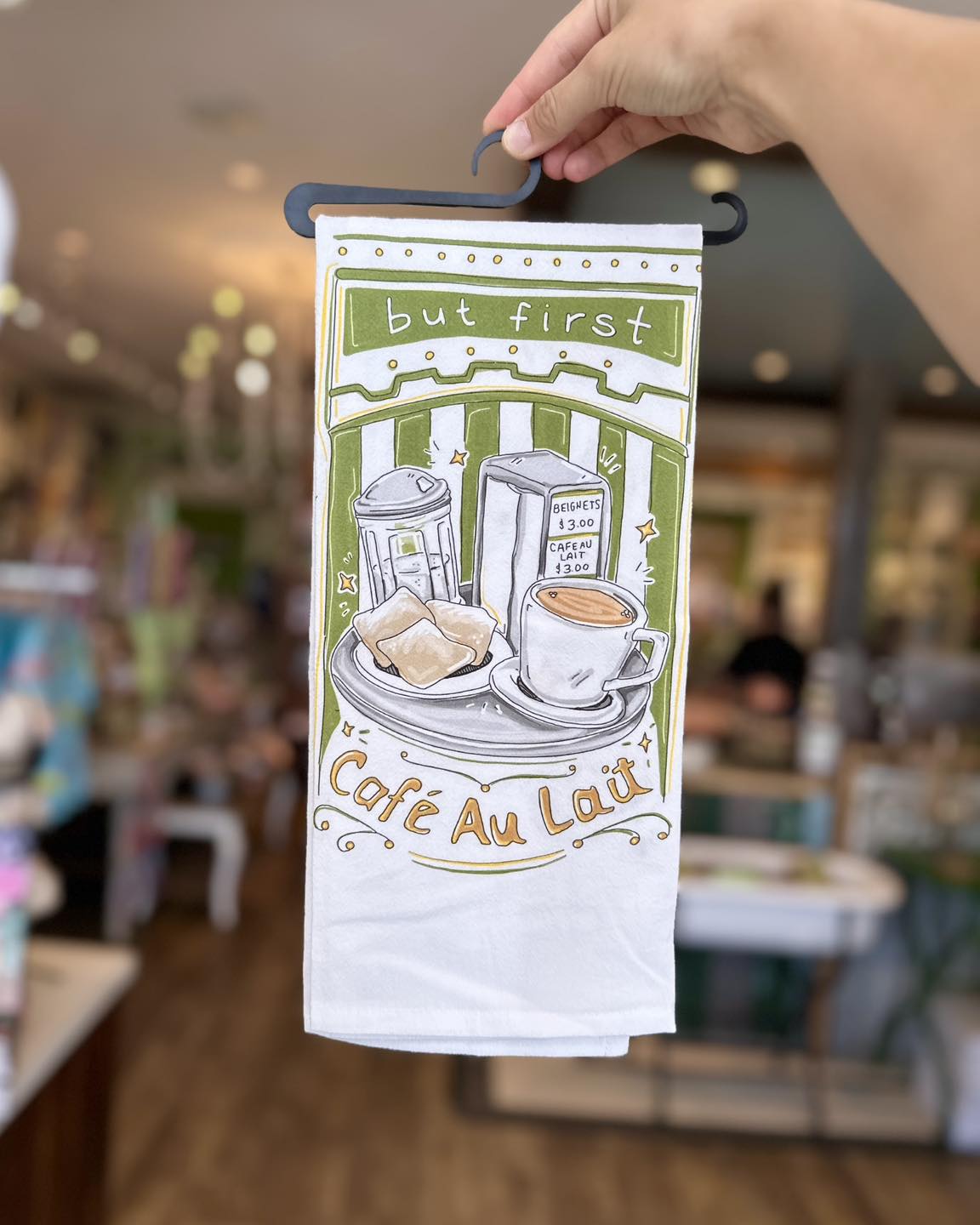 But First Café au Lait Towel - Thumbnail 2