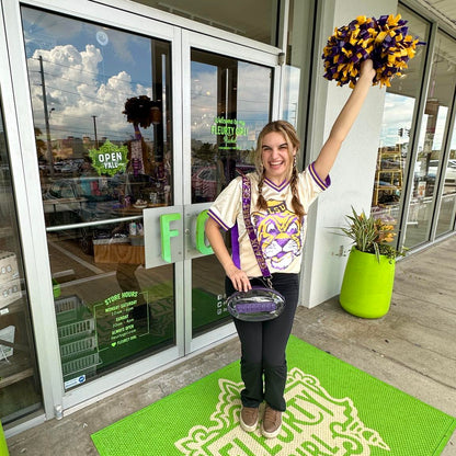 Vintage Geaux Mike Sequin Football Jersey