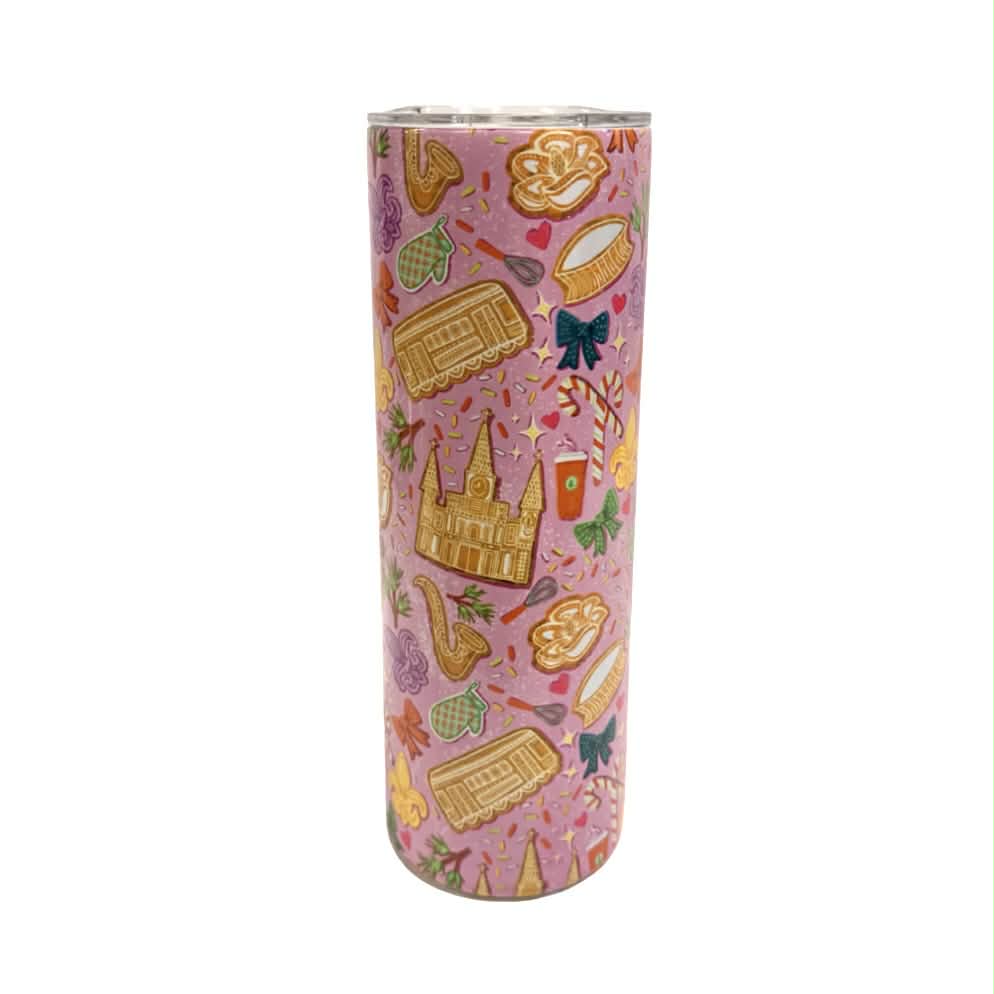 New Orleans Christmas Icons Tumbler