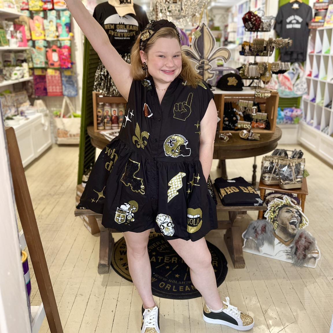 Saints Sequin Icons Romper