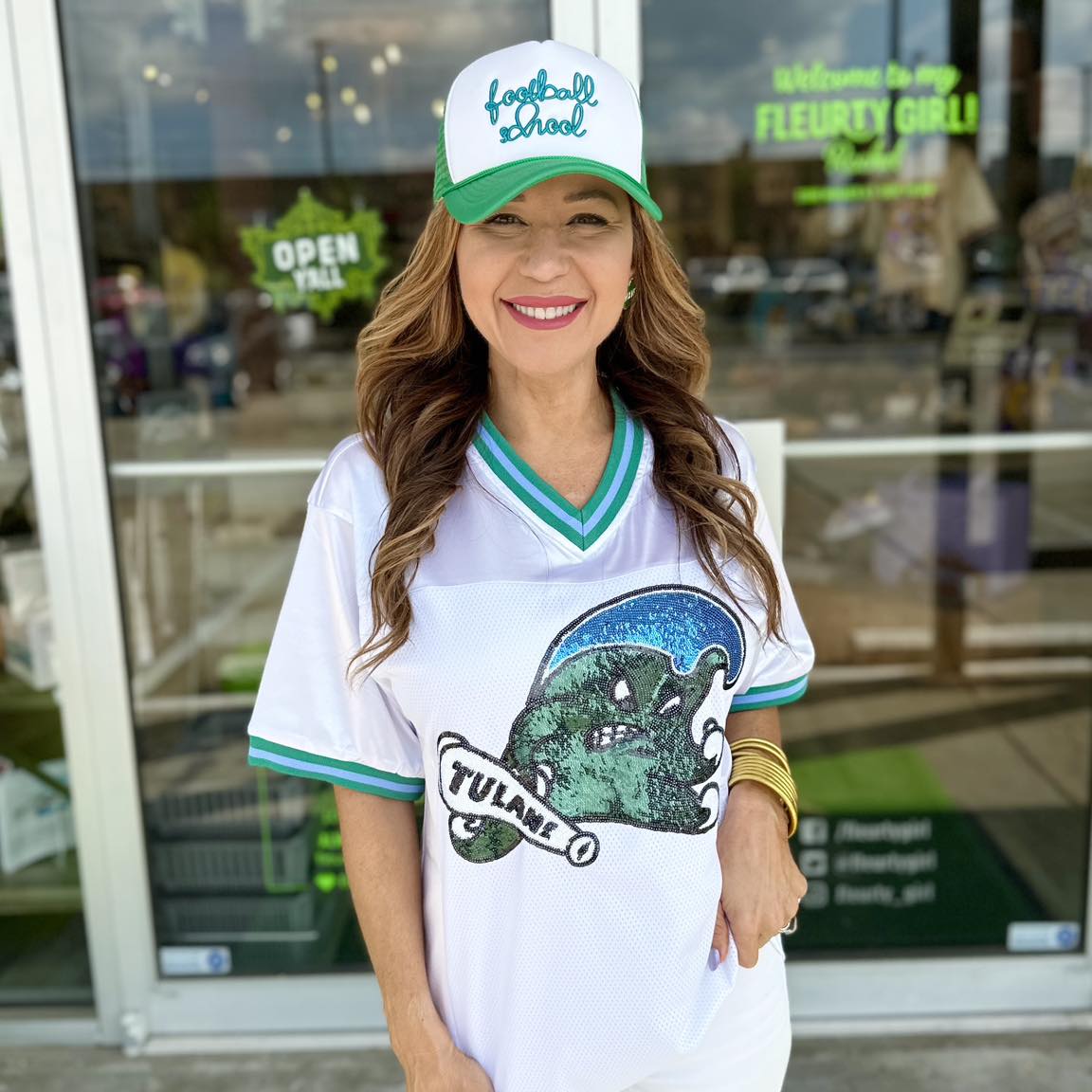 Tulane Sequin Football Jersey