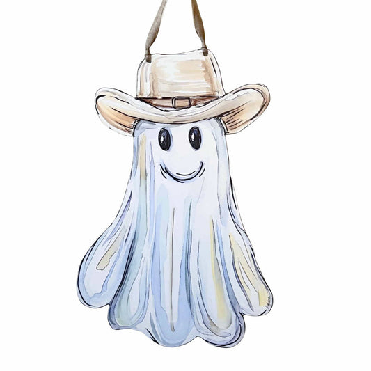 Cowboy Ghost Door Hanger
