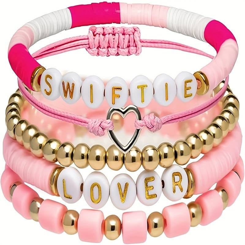 Pink Swiftie Lover Bracelet Set