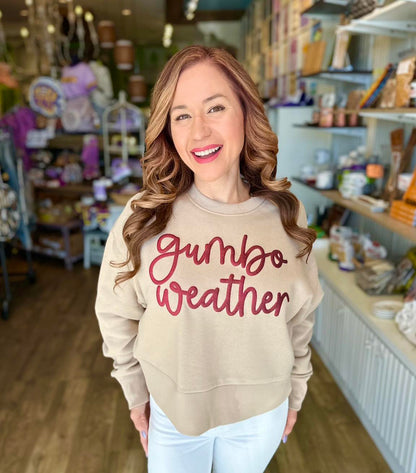 Gumbo Weather Crop Sweatshirt