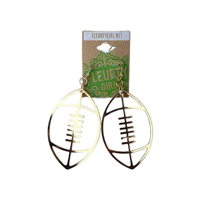 Open Football Earrings