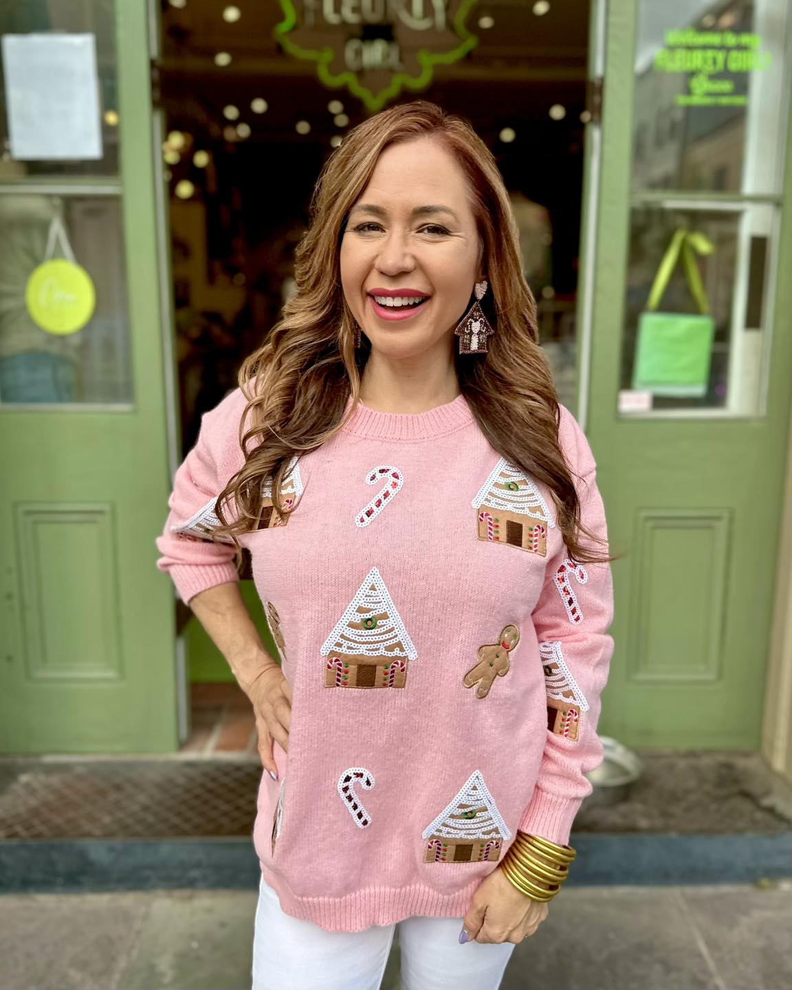 Christmas Icon Patch Sweater