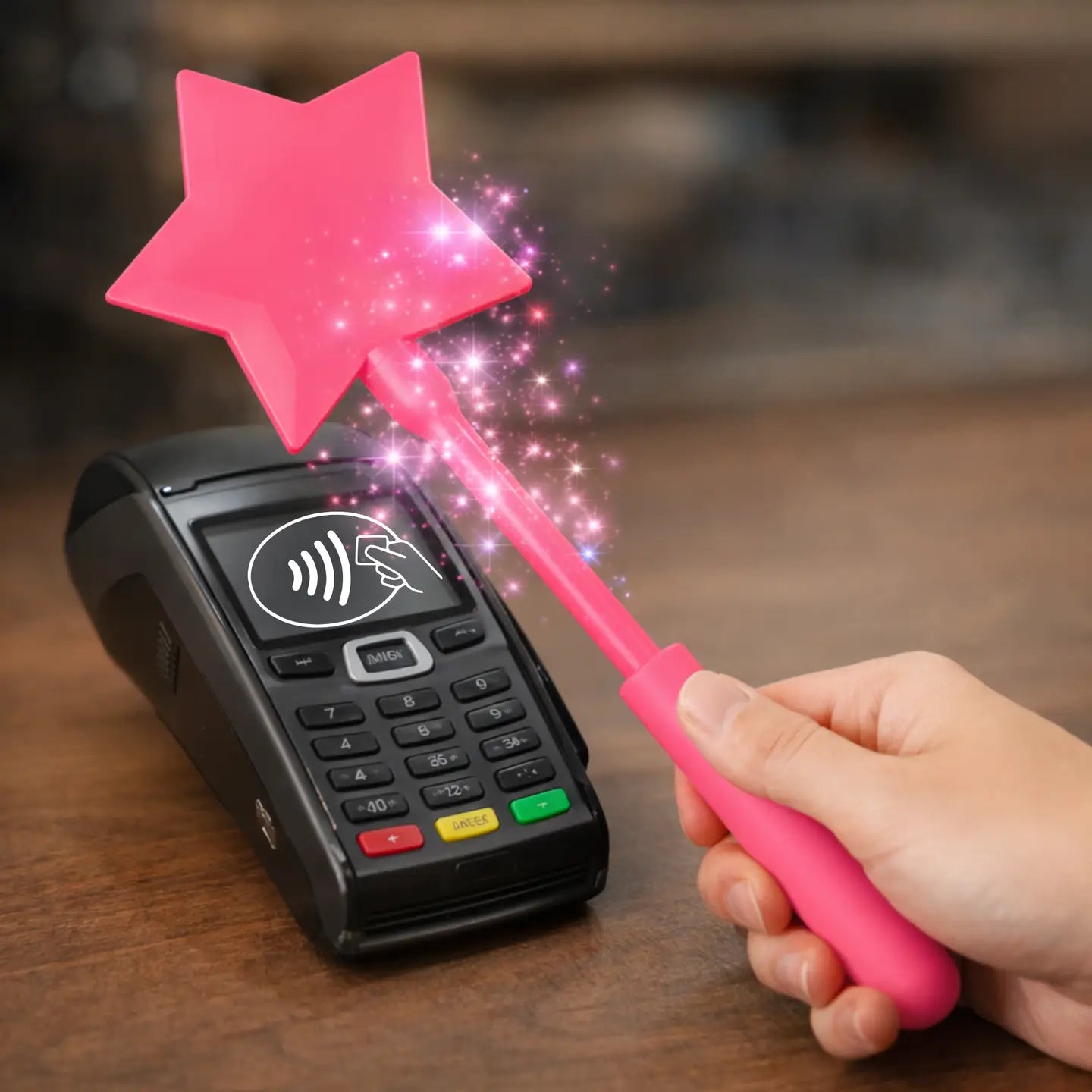 Rainbow Star Credit Card Holder Wand
