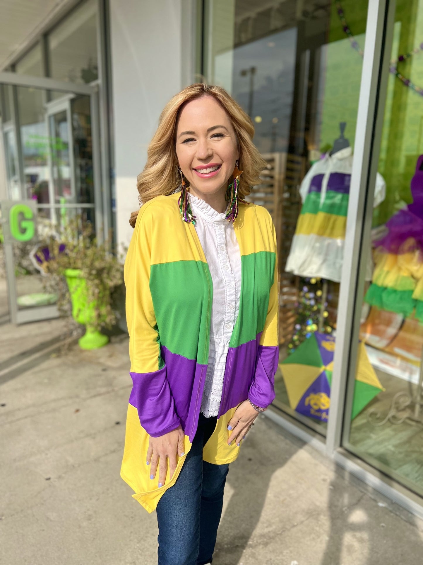 Mardi Gras Open Cardigan