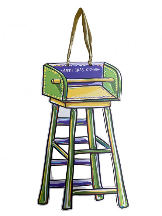 Mardi Gras Ladder Door Hanger