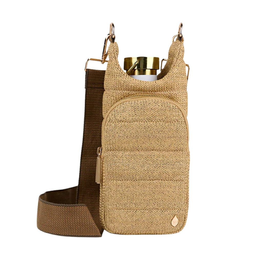 Crossbody Hydrobag, Natural Raffia