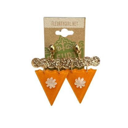 Pumpkin Pie Glitter Earrings