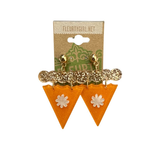 Pumpkin Pie Glitter Earrings
