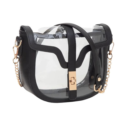 Clear Saddle Bag, Black