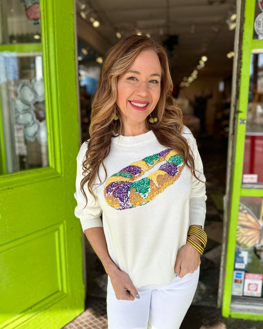 King Cake Sweater