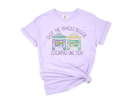 Got the Whole Block Mardi Gras Tee