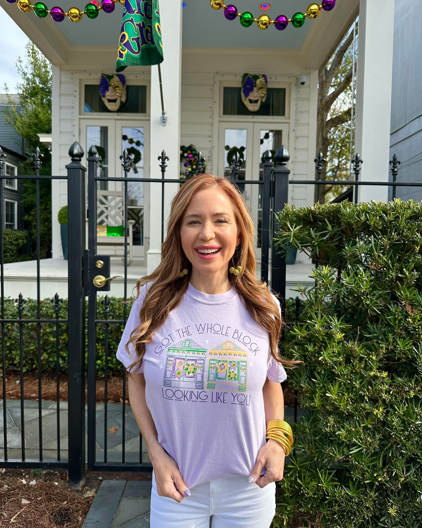 Got the Whole Block Mardi Gras Tee