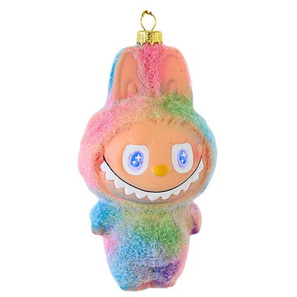 Rainbow Fuzzy Monster Ornament
