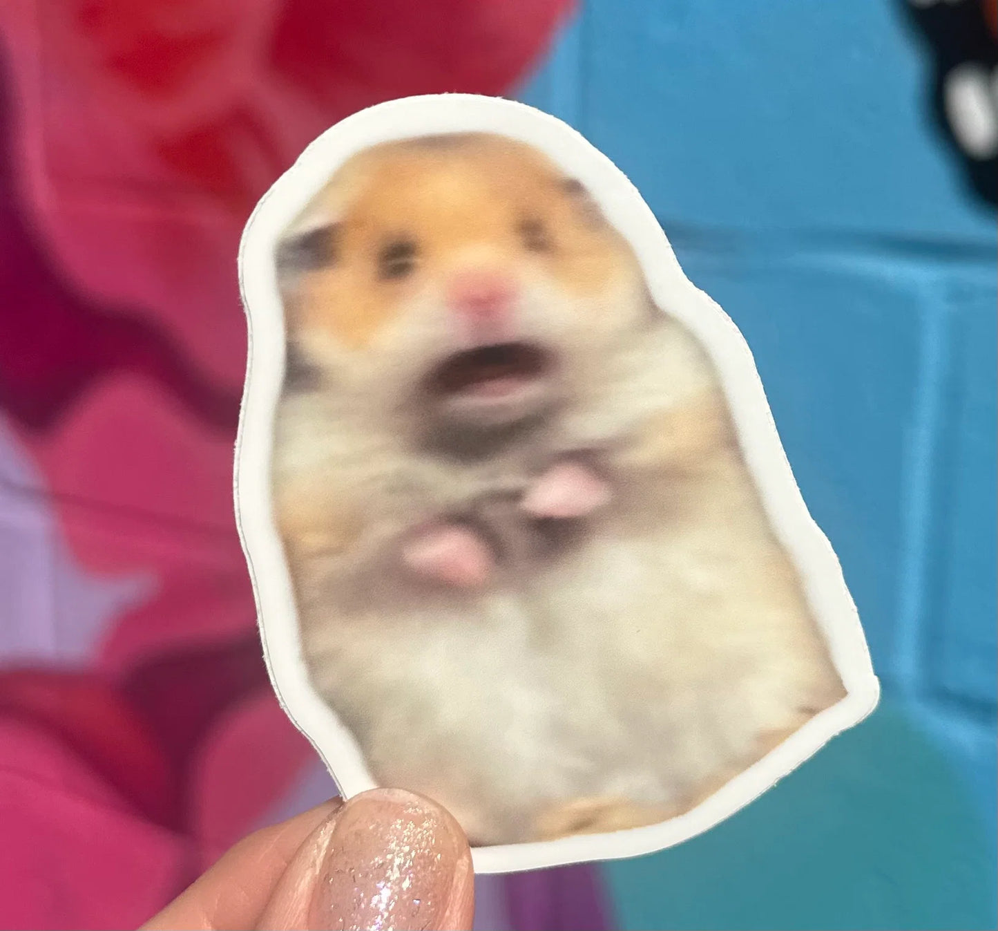 Scared Hamster Sticker