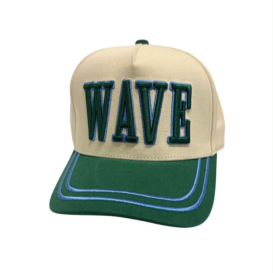 Wave Embroidered Baseball Hat