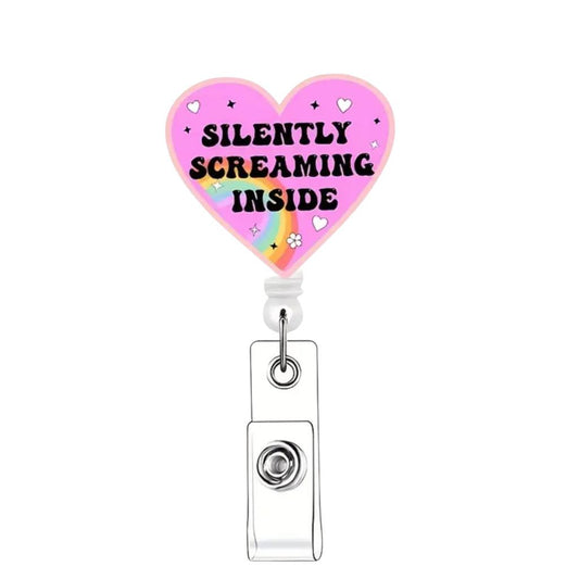 Silently Screaming Badge Holder