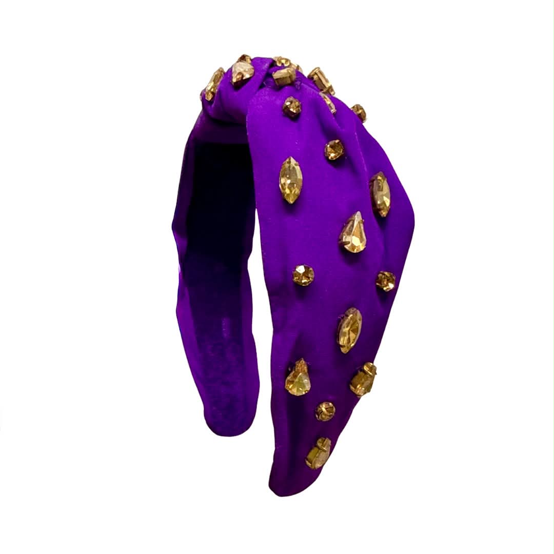 Purple & Gold Gem Hedband