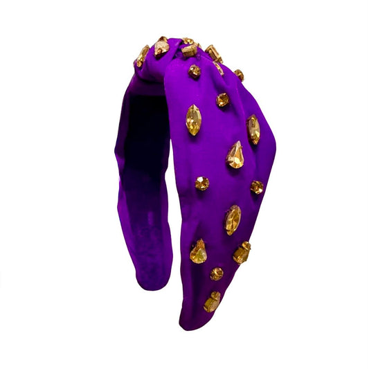 Purple & Gold Gem Hedband