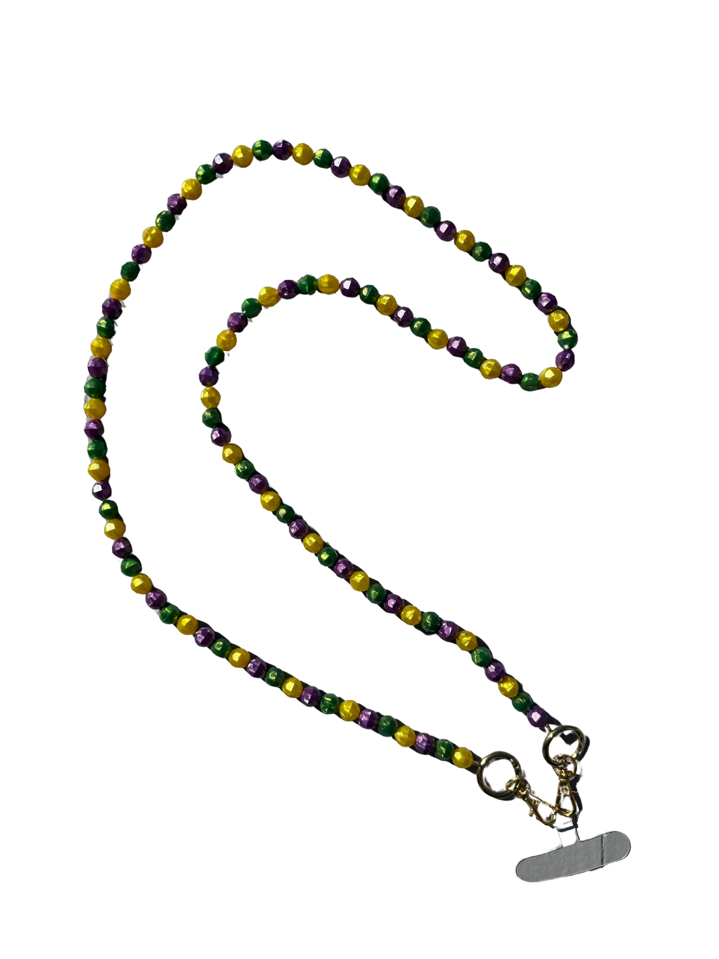 Mardi Gras Bead Phone Strap