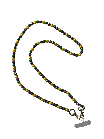 Mardi Gras Bead Phone Strap